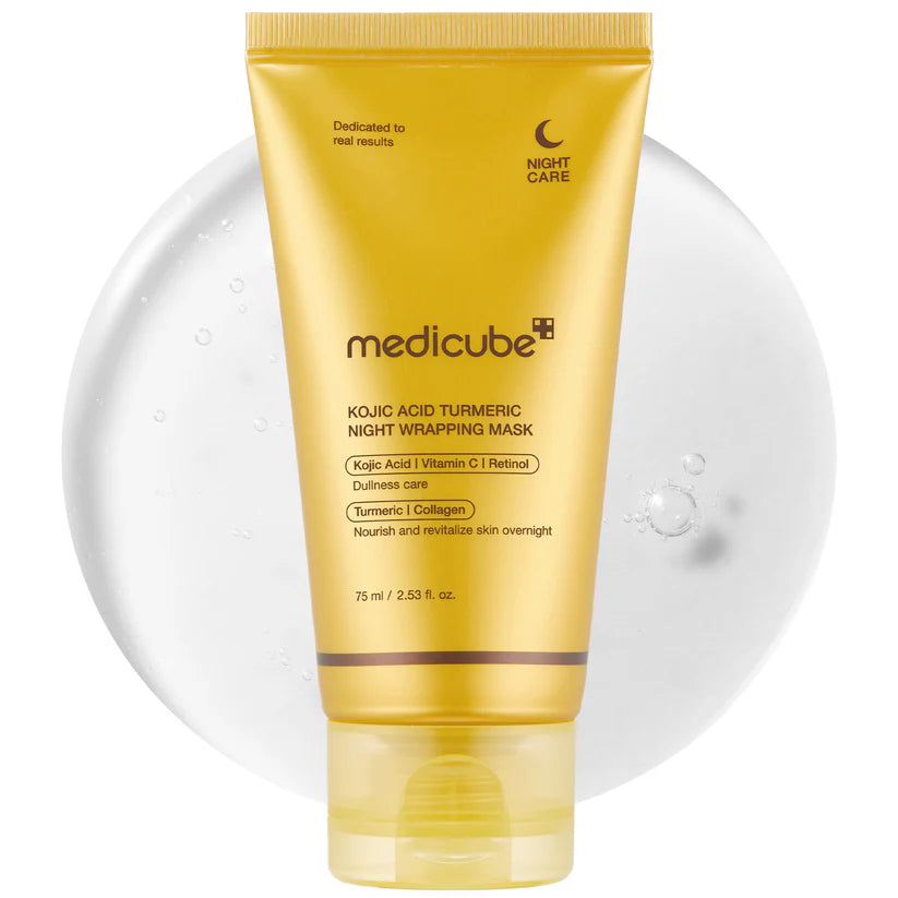 MEDICUBE Kojic Acid Turmeric Overnight Wrapping Mask (75ml) - Velvet Vanity