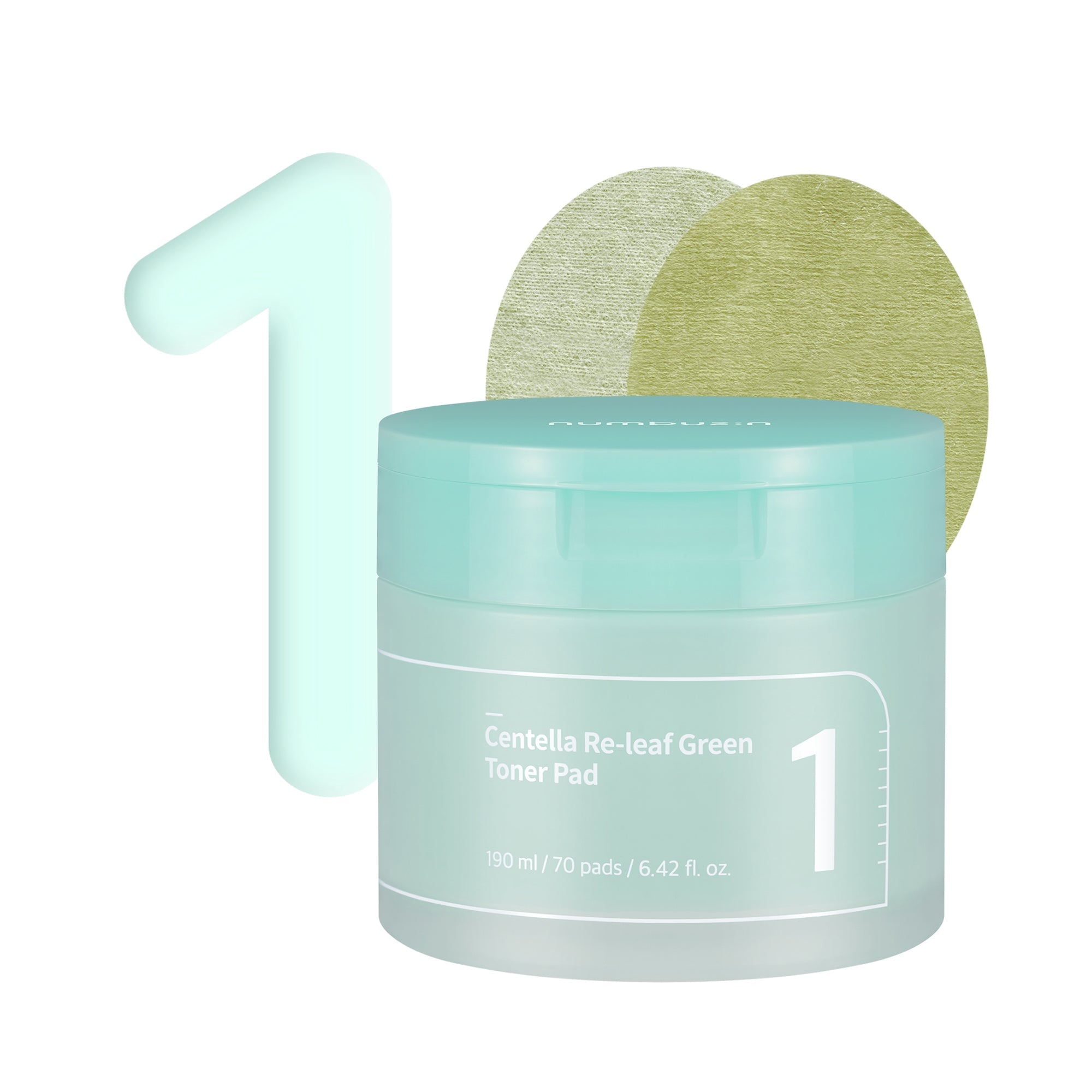 No.1 Centella Re-Leaf Green Toner Pad - Velvet Vanity