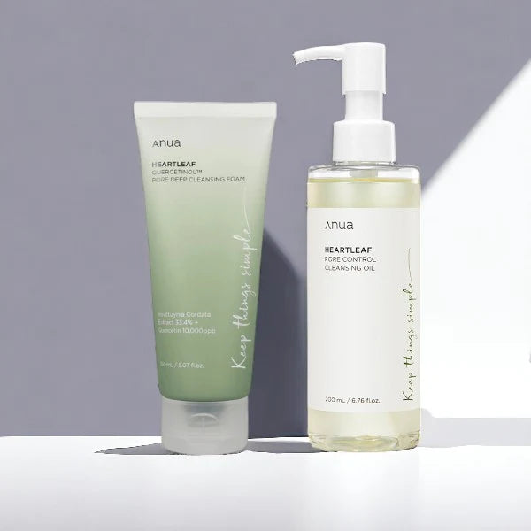 ANUA Double Cleanser Duo for Facial Cleansing SET (OIL+FOAM) - Velvet Vanity