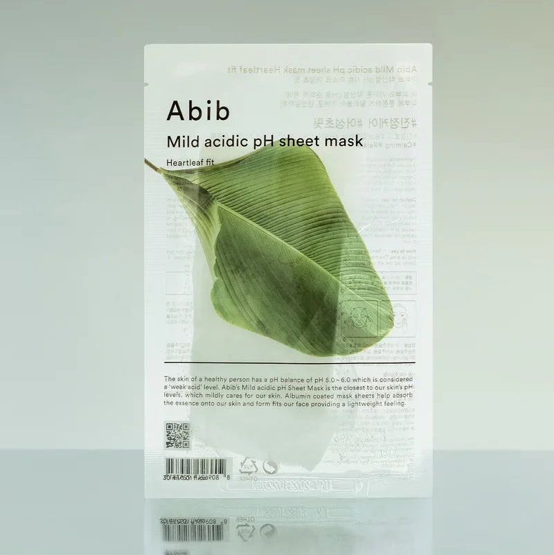 ABIB Mild acidic pH sheet mask Heartleaf Fit - Velvet Vanity