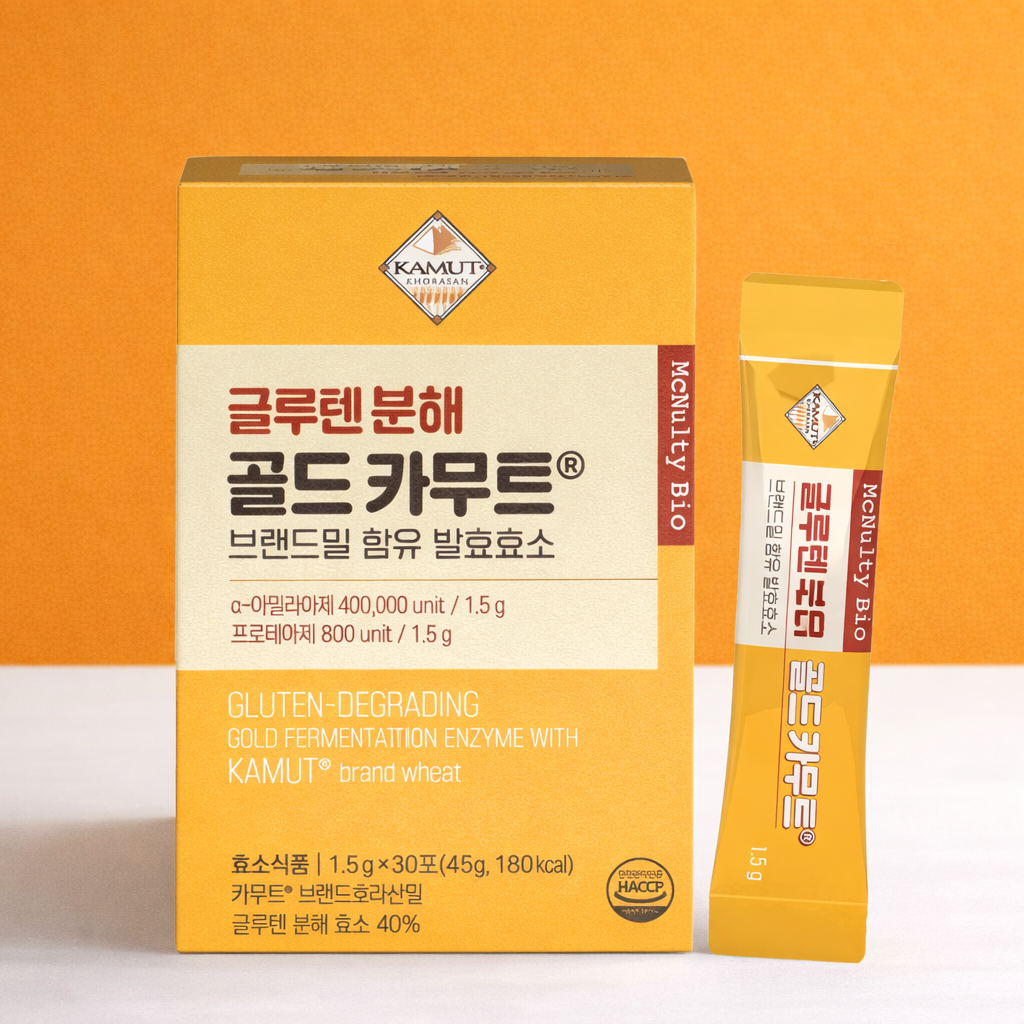 MCNULTYBIO Gluten-degrading gold fermentation enzyme with KAMUT - Velvet Vanity