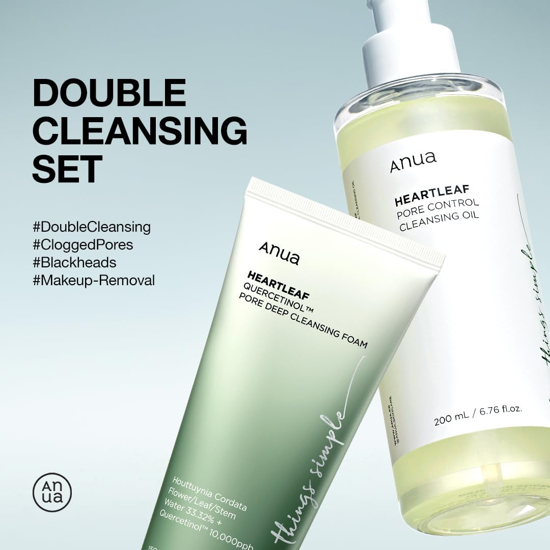 ANUA Double Cleanser Duo for Facial Cleansing SET (OIL+FOAM) - Velvet Vanity