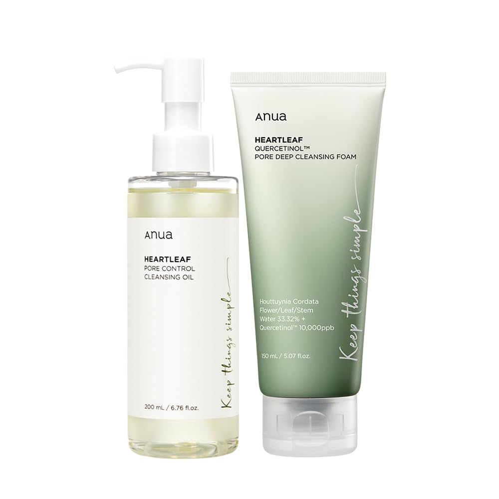 ANUA Double Cleanser Duo for Facial Cleansing SET (OIL+FOAM) - Velvet Vanity
