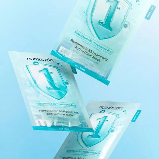NUMBUZIN No.1 Pantothenic B5 Hyaluronic Active Clear Mask Set 5 sheets - Velvet Vanity