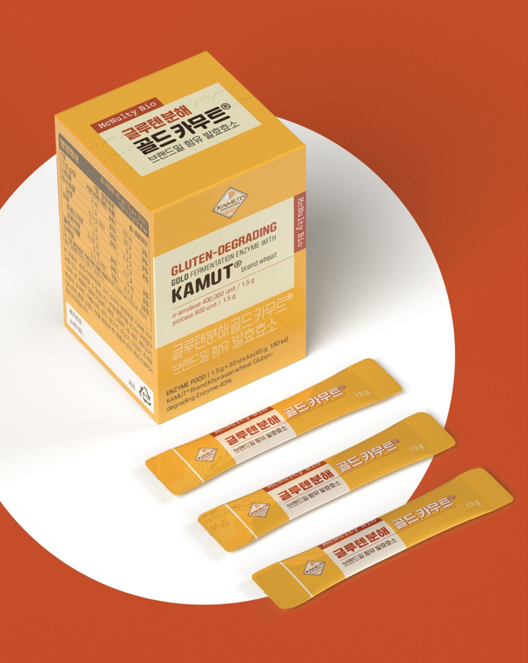 MCNULTYBIO Gluten-degrading gold fermentation enzyme with KAMUT - Velvet Vanity