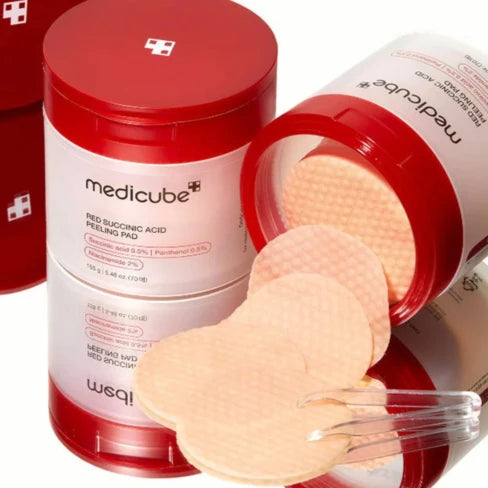 MEDICUBE Red Succinic Acid Peeling Pads (70pcs) - Velvet Vanity