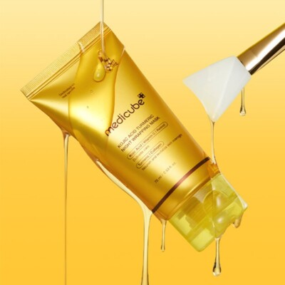 MEDICUBE Kojic Acid Turmeric Overnight Wrapping Mask (75ml) - Velvet Vanity