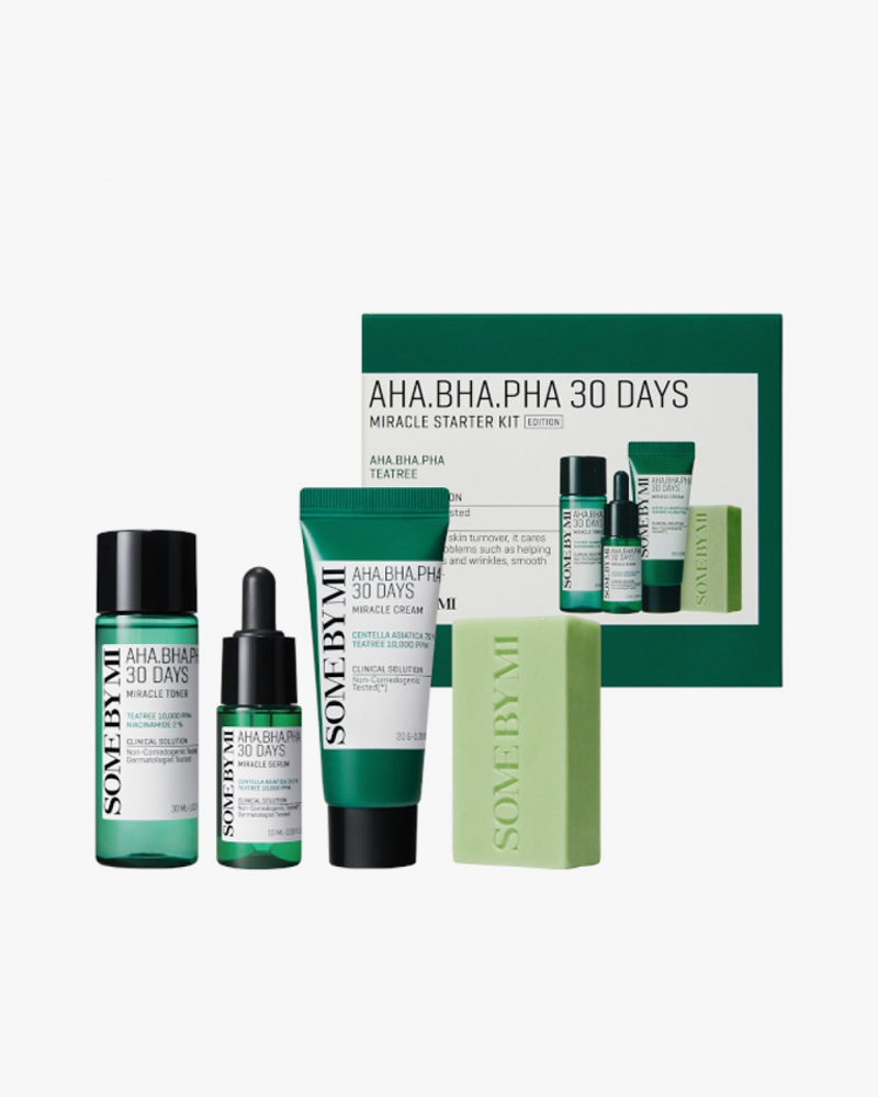 SOME BY MI AHA. BHA. PHA 30 Days Miracle AC SOS Kit, Edition (4 Piece Kit) - Velvet Vanity