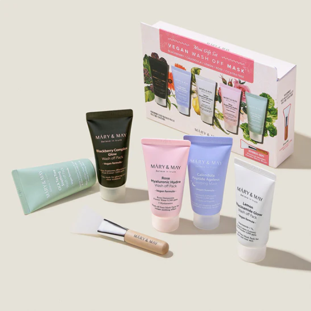MARY&MAY Vegan Wash Off Mask Mini Gift Set