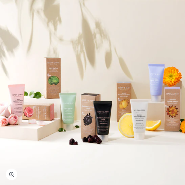 MARY&MAY Vegan Wash Off Mask Mini Gift Set