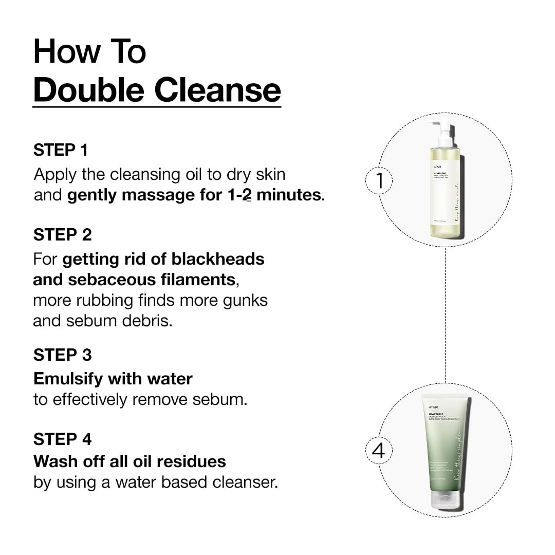 ANUA Double Cleanser Duo for Facial Cleansing SET (OIL+FOAM)