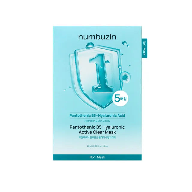 NUMBUZIN No.1 Pantothenic B5 Hyaluronic Active Clear Mask Set 5 sheets