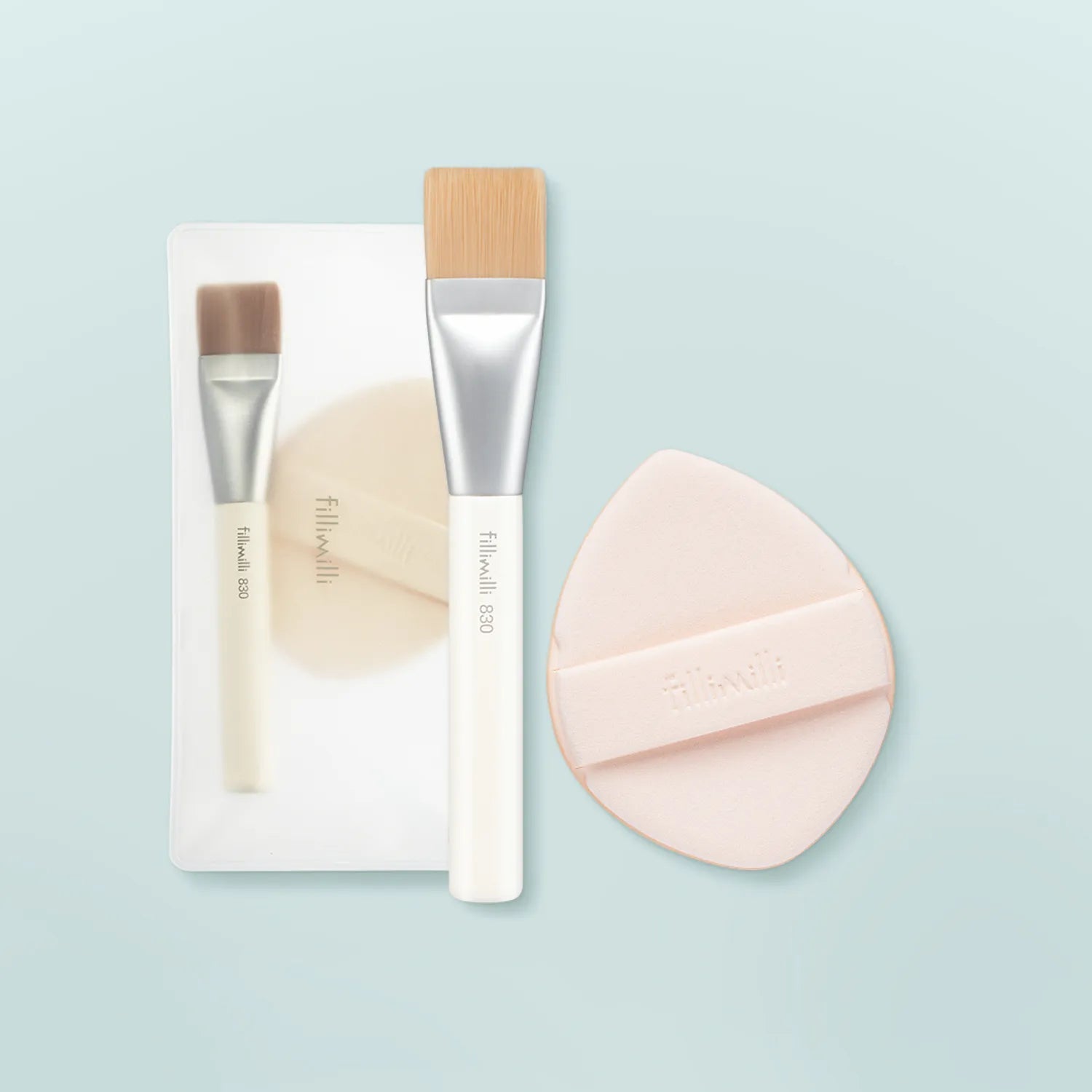 FILLIMILLI Sleek Fit Brush 830 & Puff Duo - Velvet Vanity