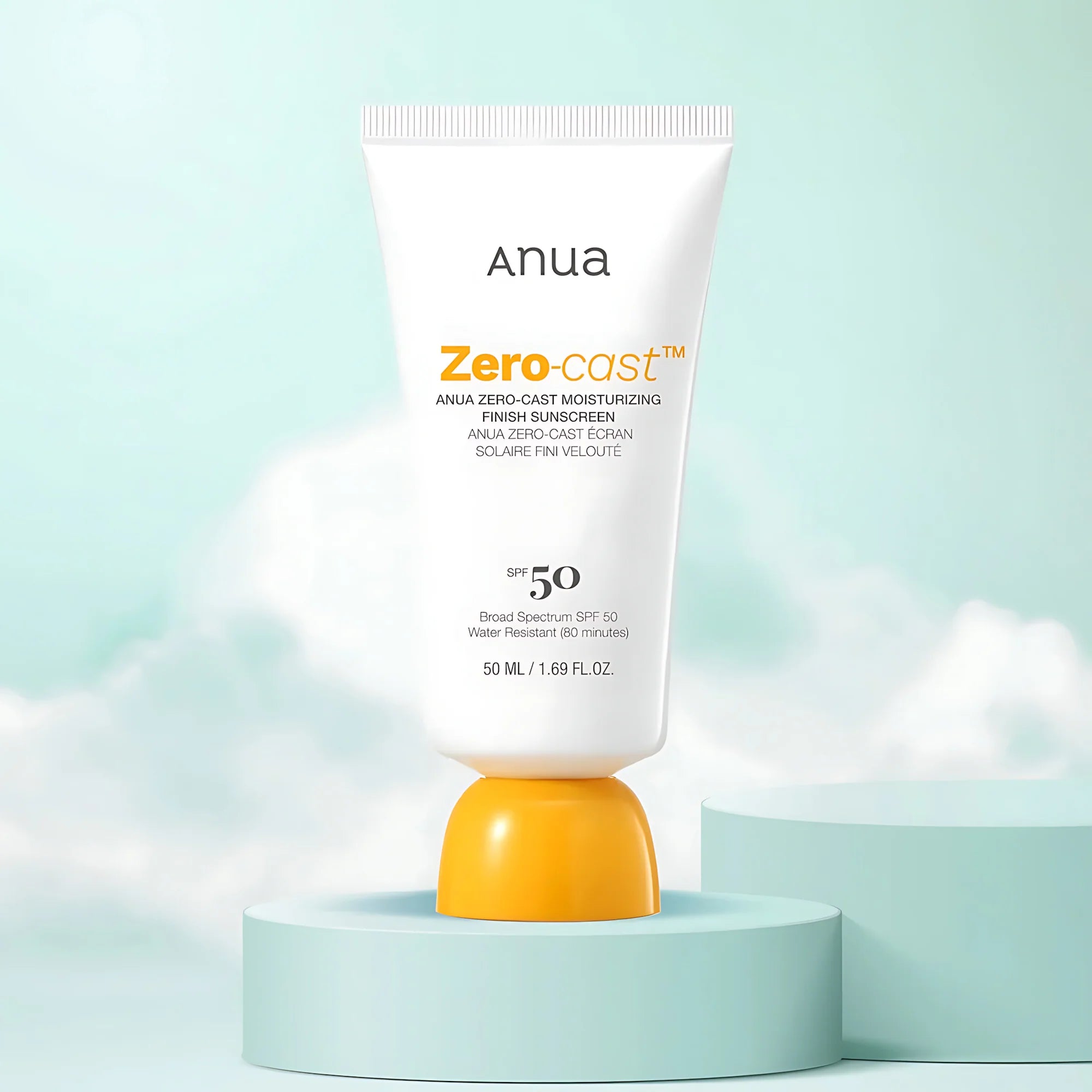 ANUA Zero-Cast Moisturizing Finish Sunscreen (50ml) - Velvet Vanity